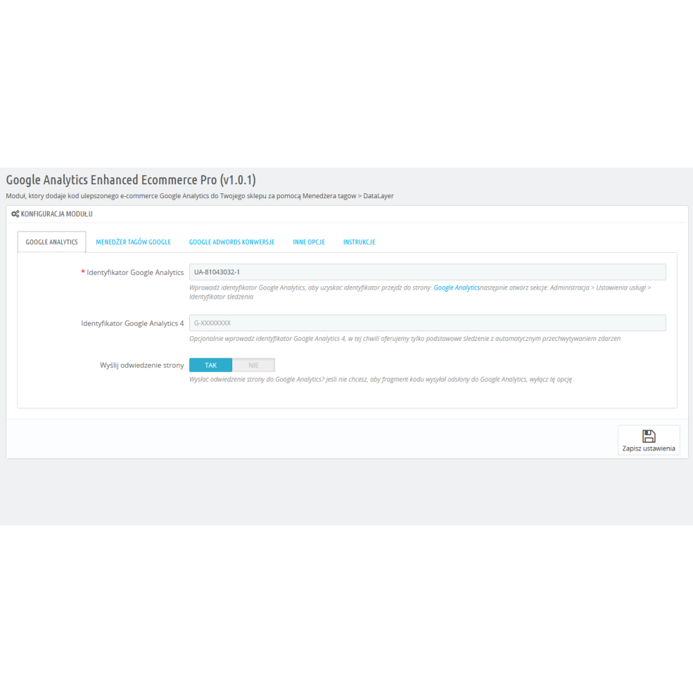 Google Analytics Enhanced Ecommerce Pro for PrestaShop 1.7.x