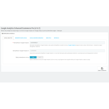 Google Analytics Enhanced Ecommerce Pro для PrestaShop 1.7.x