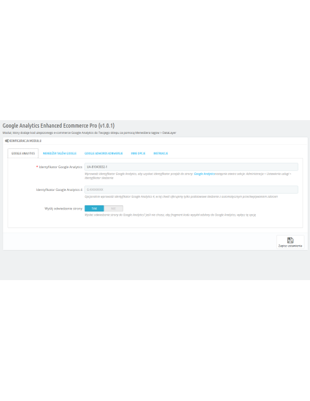 Google Analytics Enhanced E-Commerce Pro für PrestaShop 1.7.x