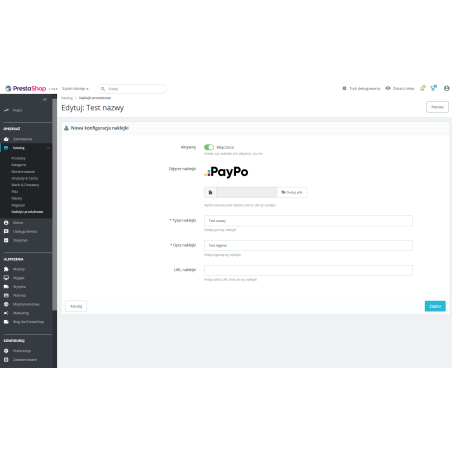 Pro-Produktaufkleber für das Modul PrestaShop 1.6.x & .7.x