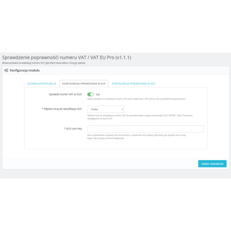 Checking the correctness of the NIP / VAT number for PrestaShop