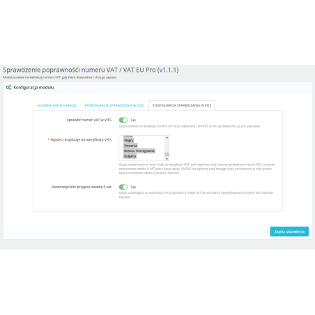 Checking the correctness of the NIP / VAT number for PrestaShop