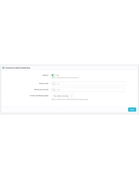 Module de frais supplémentaires Payu pour PrestaShop 1.6.x et 1.7.x