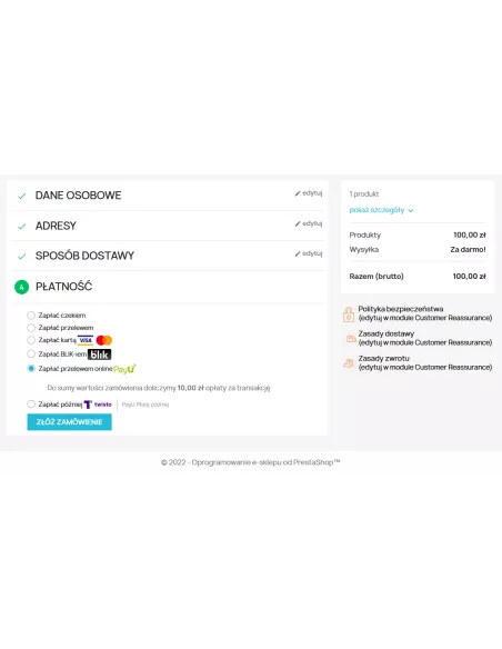 Payu dodatkowa opłata moduł dla PrestaShop | Główna | PrestaDev.pl