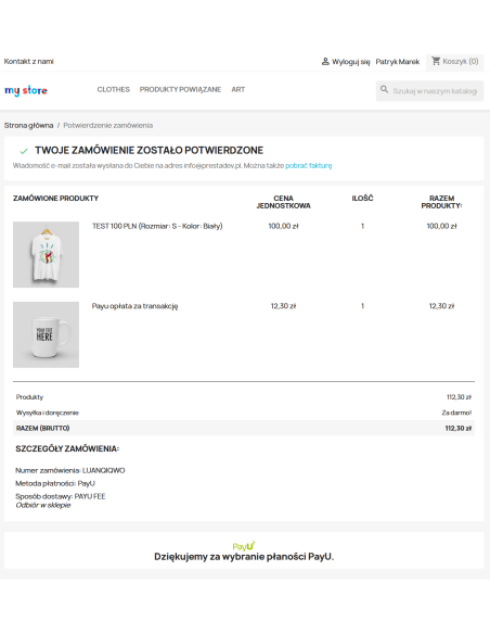 Module de frais supplémentaires Payu pour PrestaShop 1.6.x et 1.7.x