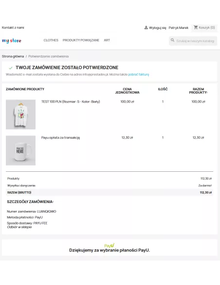 Modulo di pagamento aggiuntivo Payu per PrestaShop 1.6.x e 1.7.x