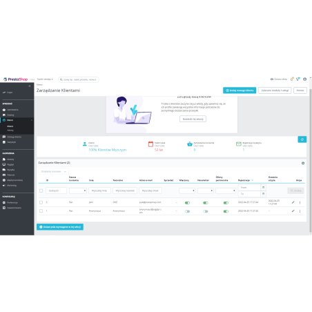Attivazione manuale degli account cliente per PrestaShop 1.7.x