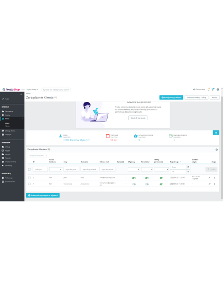Manuelle Aktivierung von Kundenkonten für PrestaShop 1.7.x