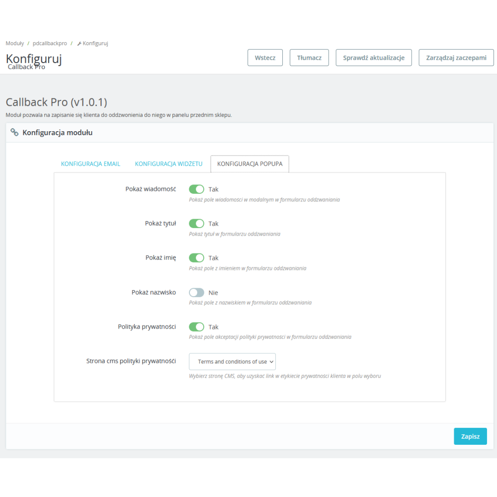 CallBack PRO for PrestaShop 1.7.X
