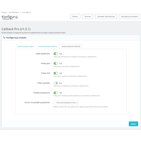 CallBack PRO для PrestaShop 1.7.X