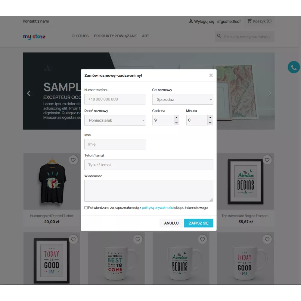 CallBack PRO pro PrestaShop 1.7.X