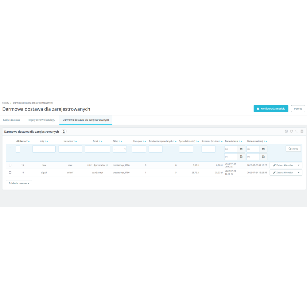 Livraison gratuite après inscription à PrestaShop 1.7.X