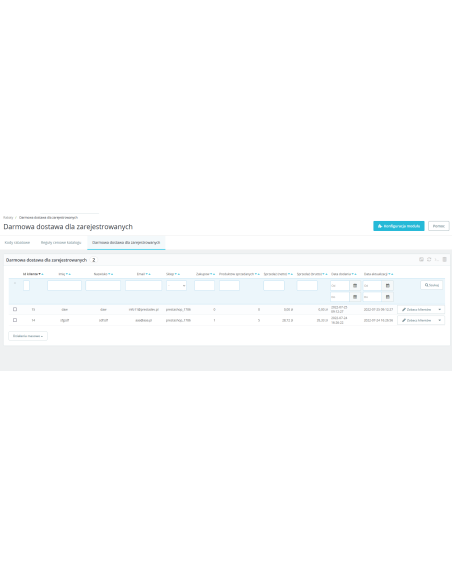 Livraison gratuite après inscription à PrestaShop 1.7.X