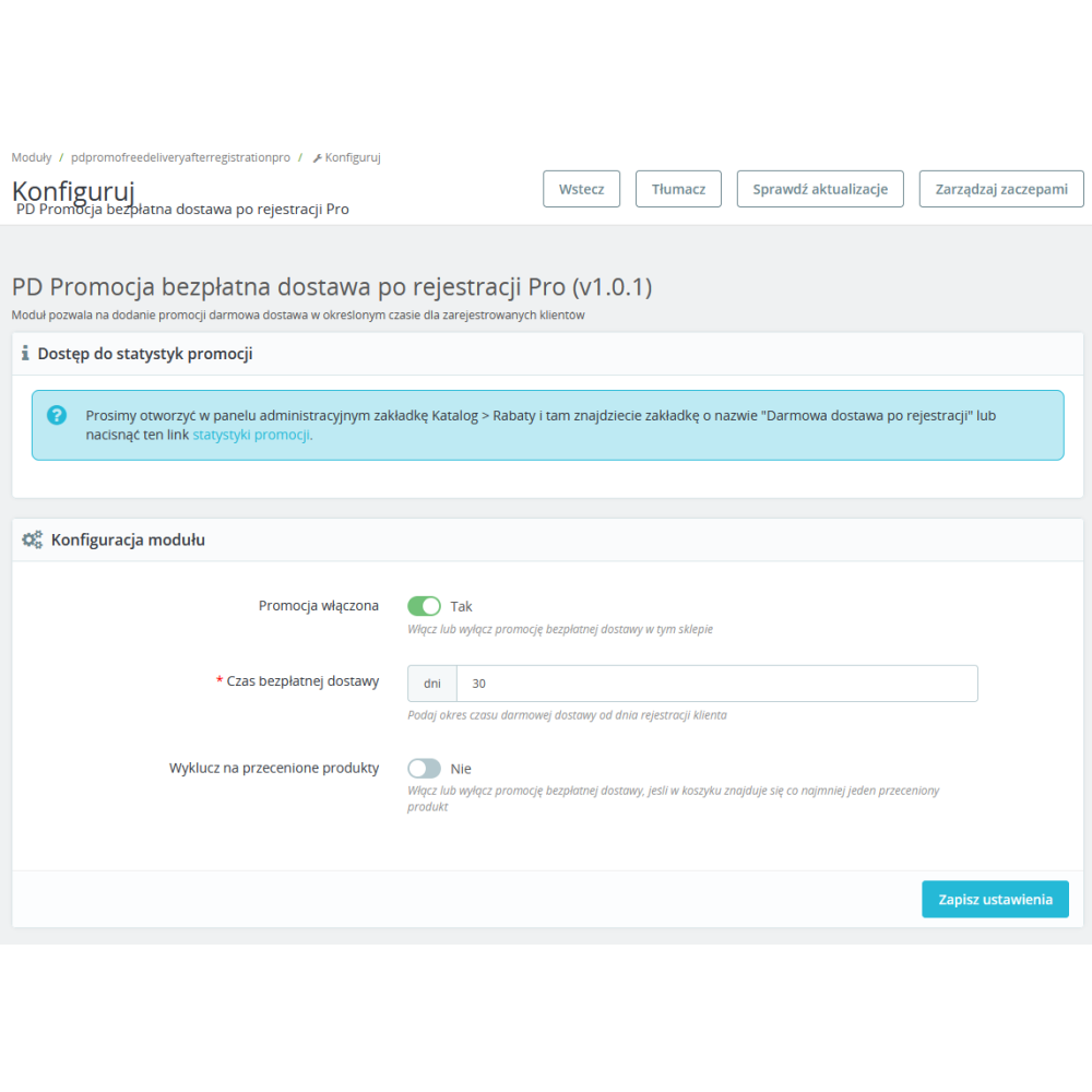 Spedizione gratuita previa registrazione a PrestaShop 1.7.X