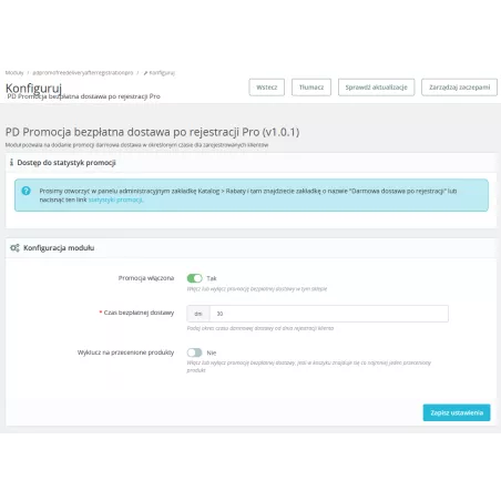 Spedizione gratuita previa registrazione a PrestaShop 1.7.X