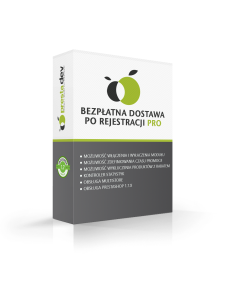 Doprava zdarma po registraci do PrestaShopu 1.7.X