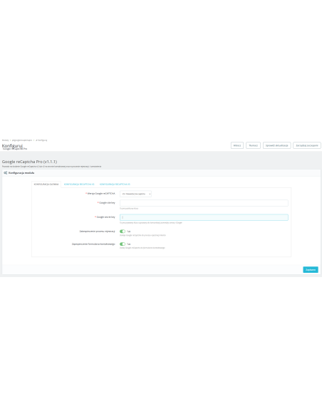 Google reCaptcha module for Prestashop