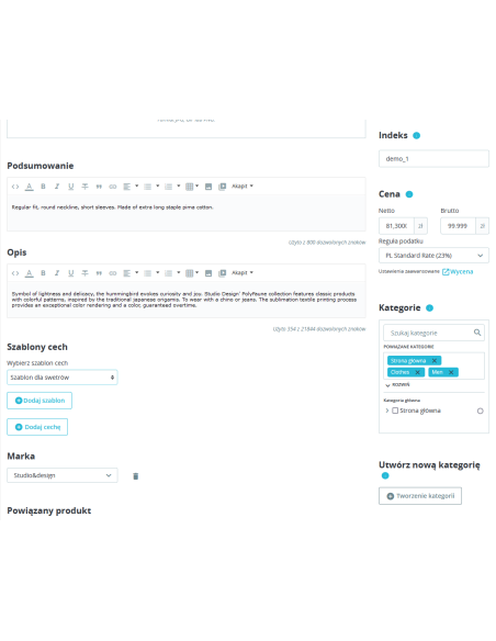 Module de présentation des caractéristiques des produits pour Prestashop