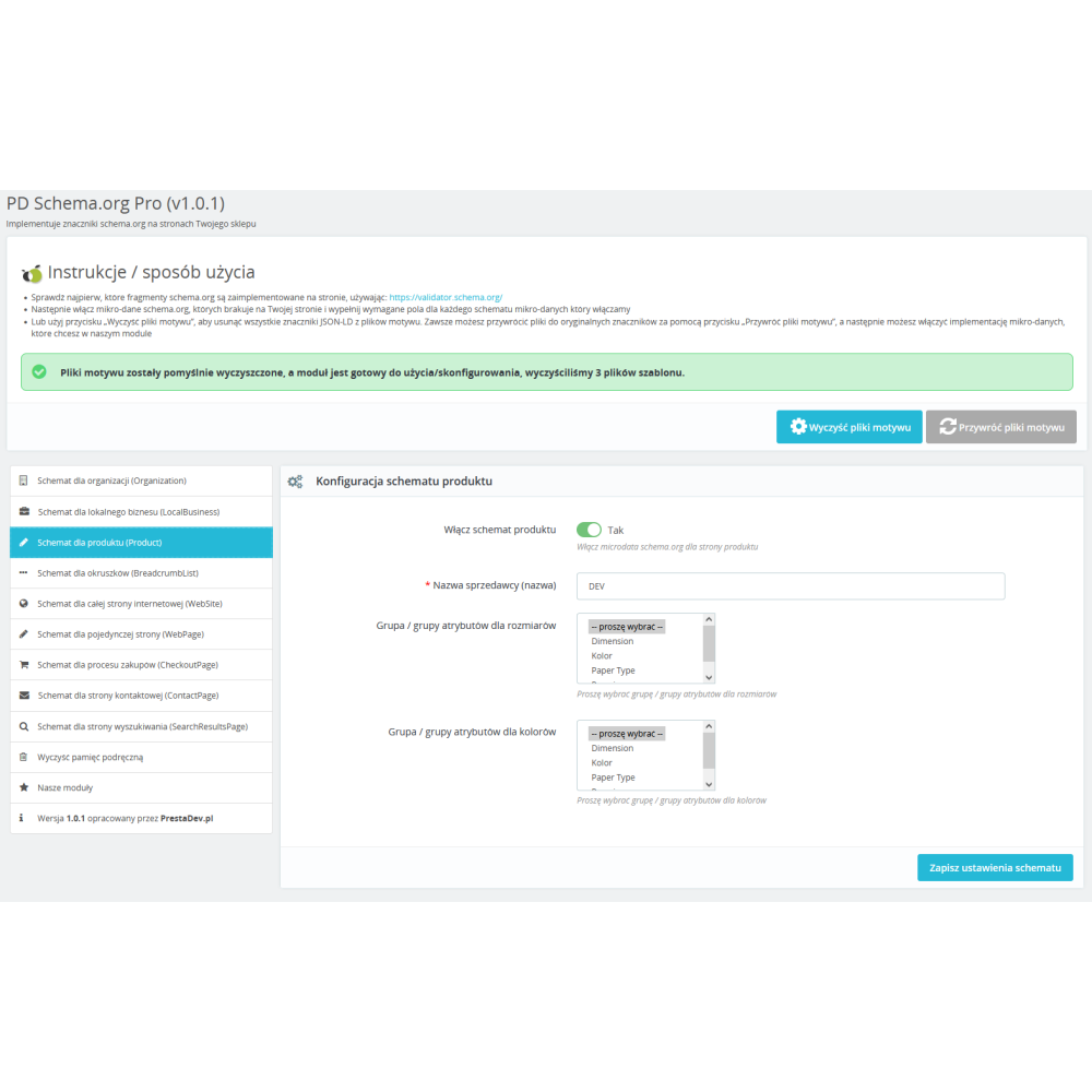 Strukturovaná data Schema.org (JSON-LD) Pro pro PrestaShop
