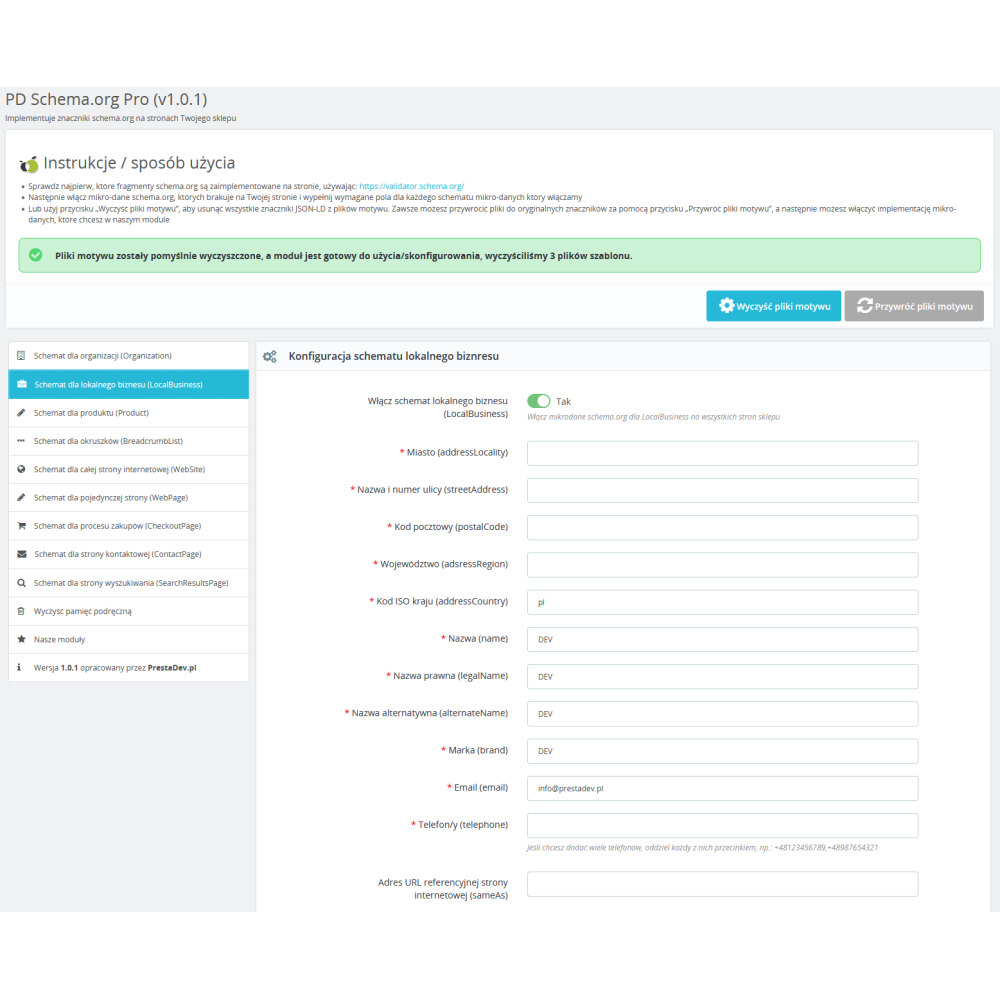 Données structurées Schema.org (JSON-LD) Pro pour PrestaShop