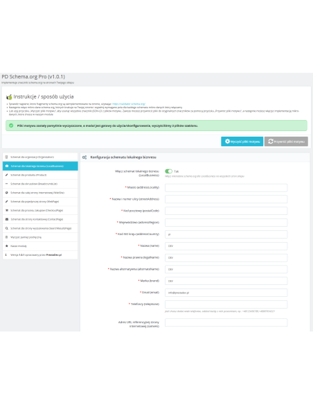 Schema.org strukturierte Daten Modul für PrestaShop