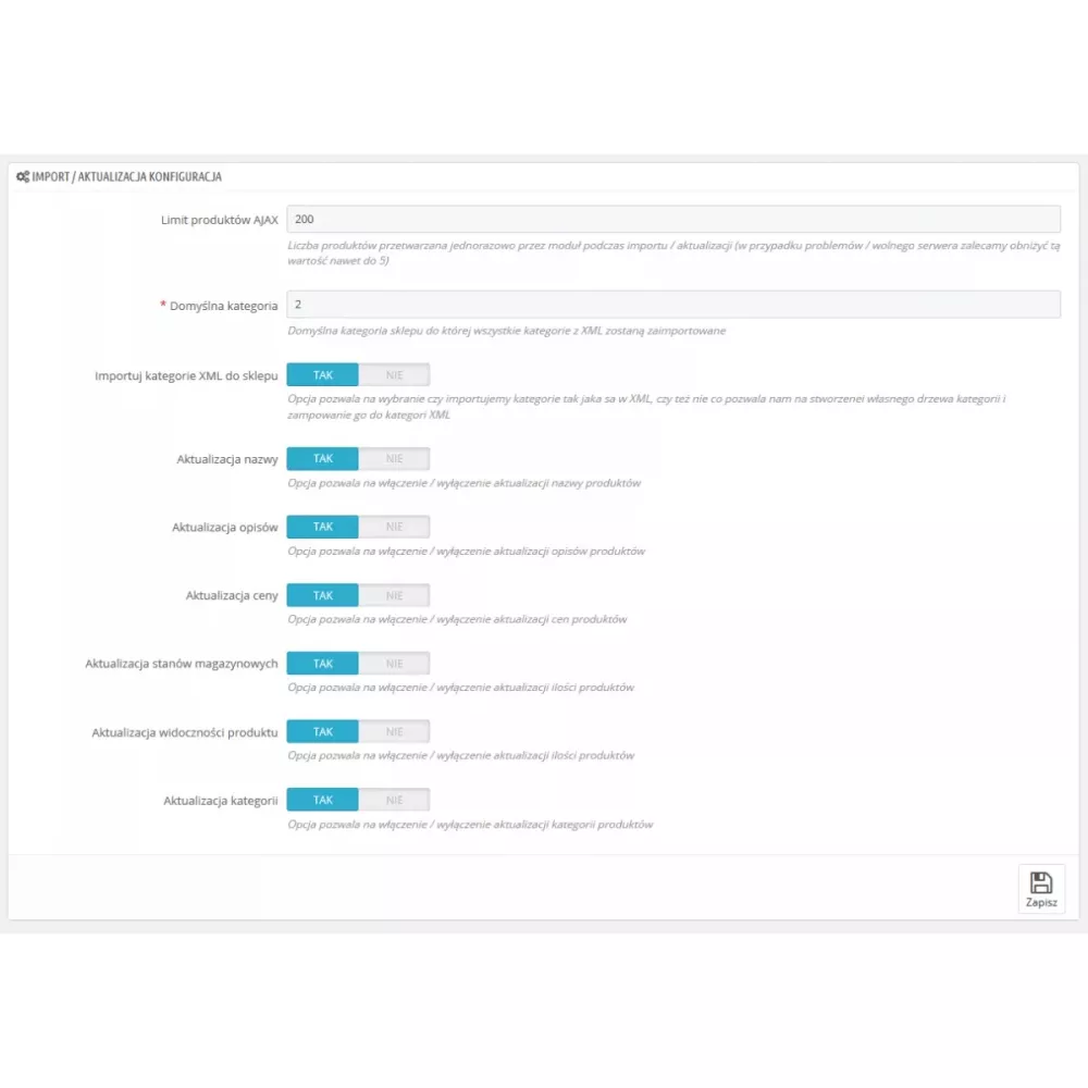Importazione XML all'ingrosso ibuyer.eu / PrestaShop