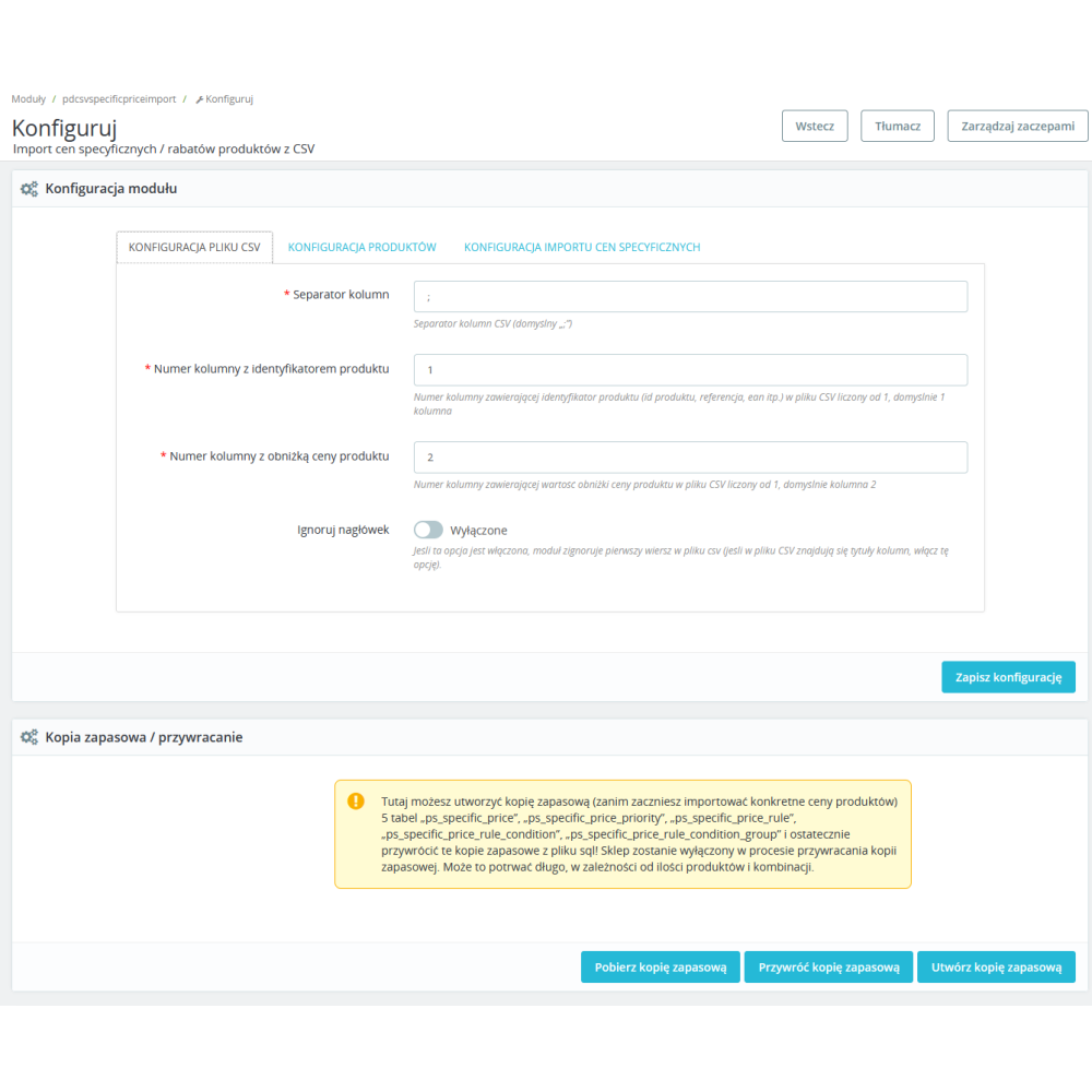 CSV Discount Import Pro module for PrestaShop