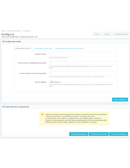 Importieren von Rabatten aus CSV Pro Modul für PrestaShop