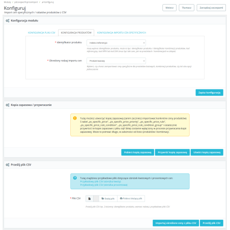 Import slev z CSV Pro modul pro PrestaShop