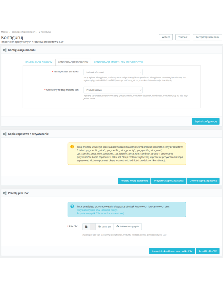 Importieren von Rabatten aus CSV Pro Modul für PrestaShop