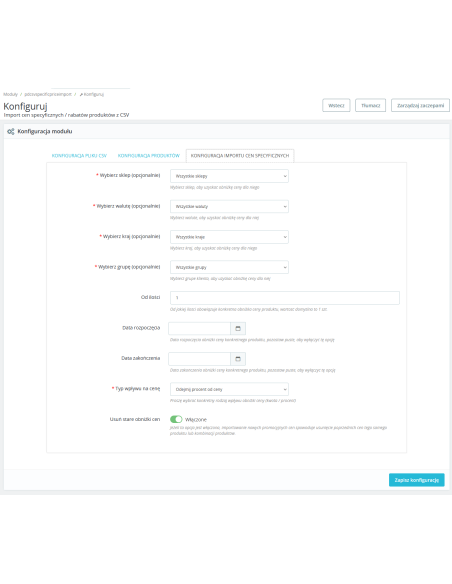 Importieren von Rabatten aus CSV Pro Modul für PrestaShop