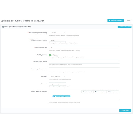Product availability management module over time for PrestaShop