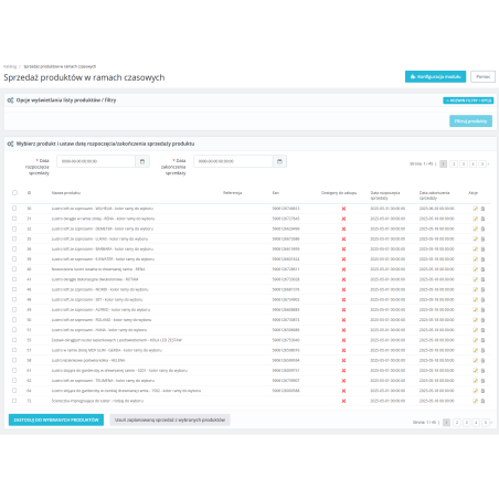 Product availability management module over time for PrestaShop