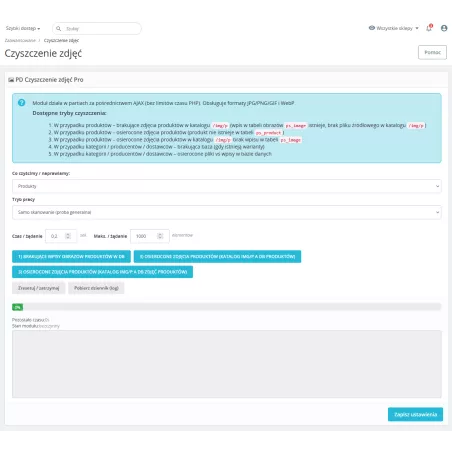 Nettoyage des images dans PrestaShop module