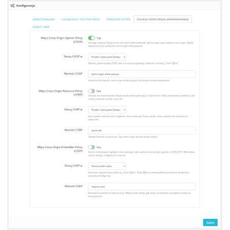 Security Headers Pro module for PrestaShop