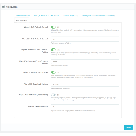 Security Headers Pro module for PrestaShop