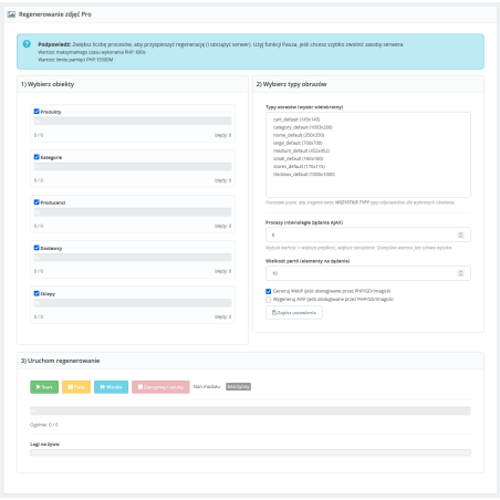 Régénération d’images Pro module pour PrestaShop