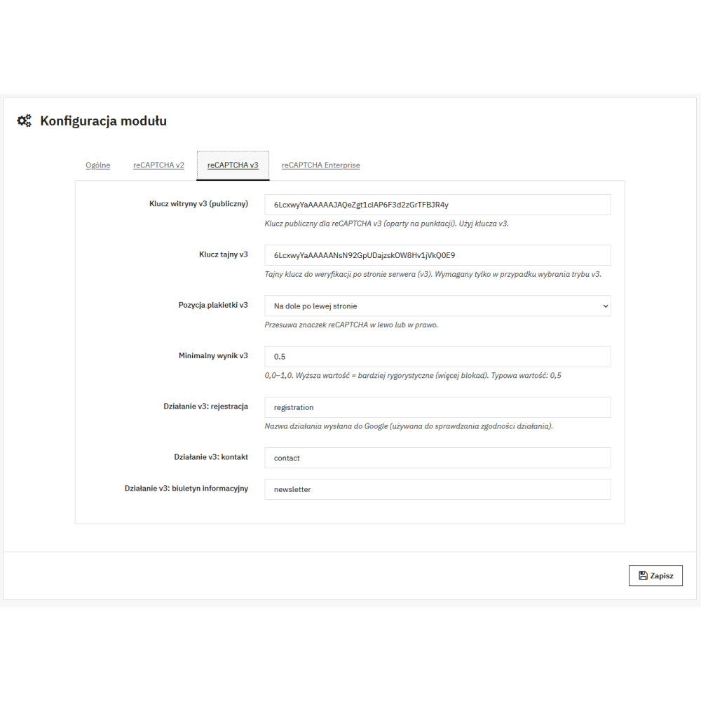 Google reCaptcha Pro Module for PrestaShop