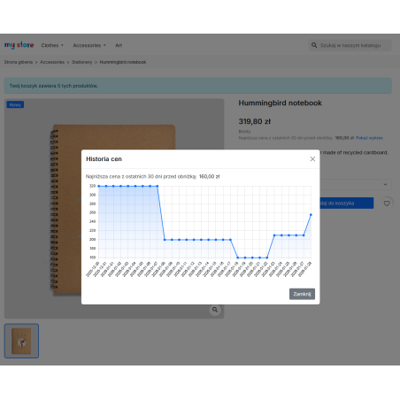 Модуль Omnibus для PrestaShop – історія цін і найнижча ціна за 30 днів