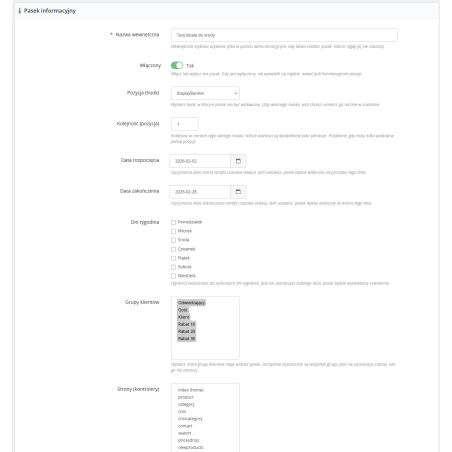 Barres d'information Pro pour PrestaShop