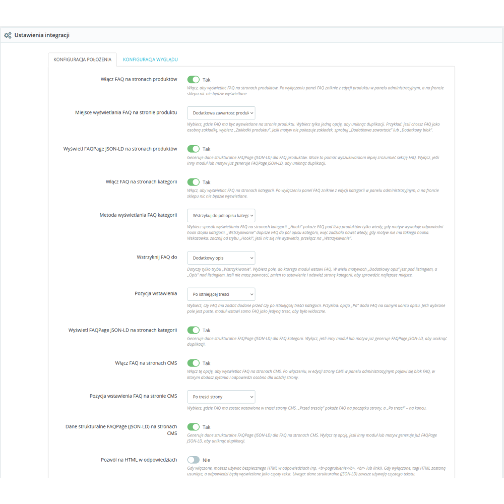 FAQ Pro dla PrestaShop