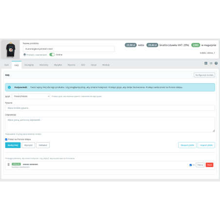 FAQ Pro pro PrestaShop