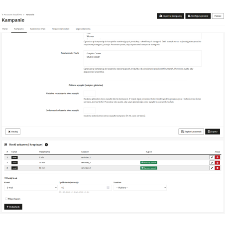 Abandoned Carts Pro - order recovery, email campaigns and discount coupons in PrestaShop