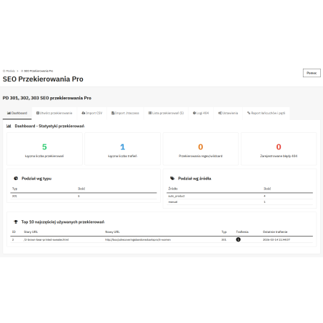 PD SEO Redirects Pro - Přesměrování 301/302/303 pro PrestaShop