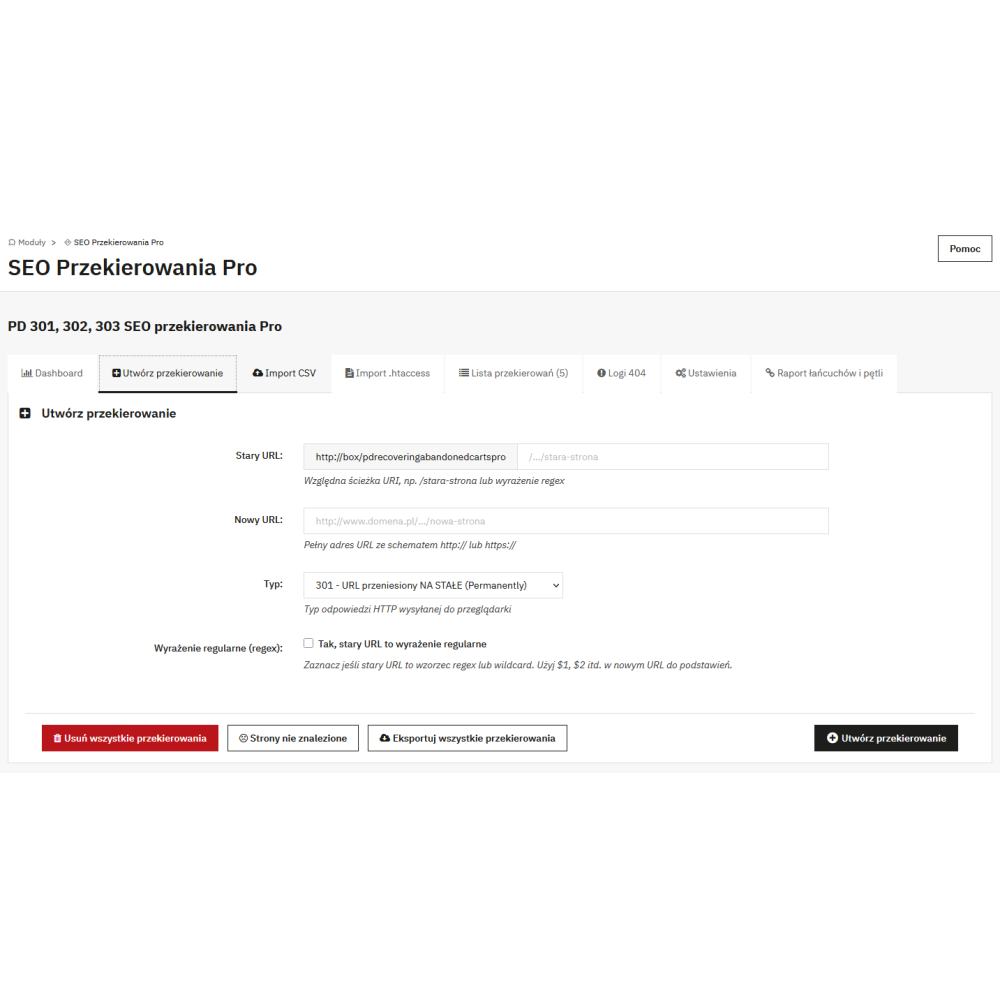 PD SEO Redirects Pro - Reindirizzamenti 301/302/303 per PrestaShop