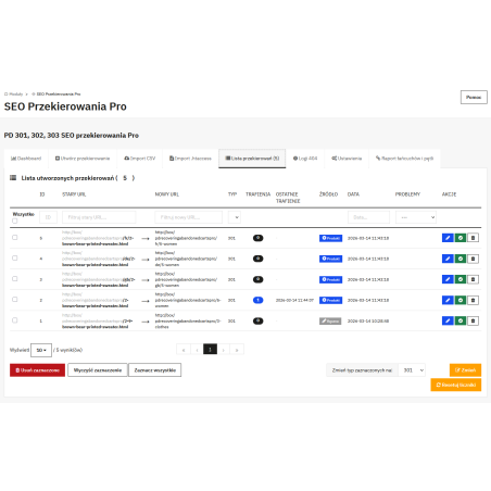 PD SEO Redirects Pro - Przekierowania 301/302/303 dla PrestaShop