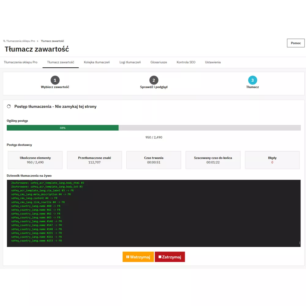 Tłumaczenia sklepu Pro moduł dla PrestaShop