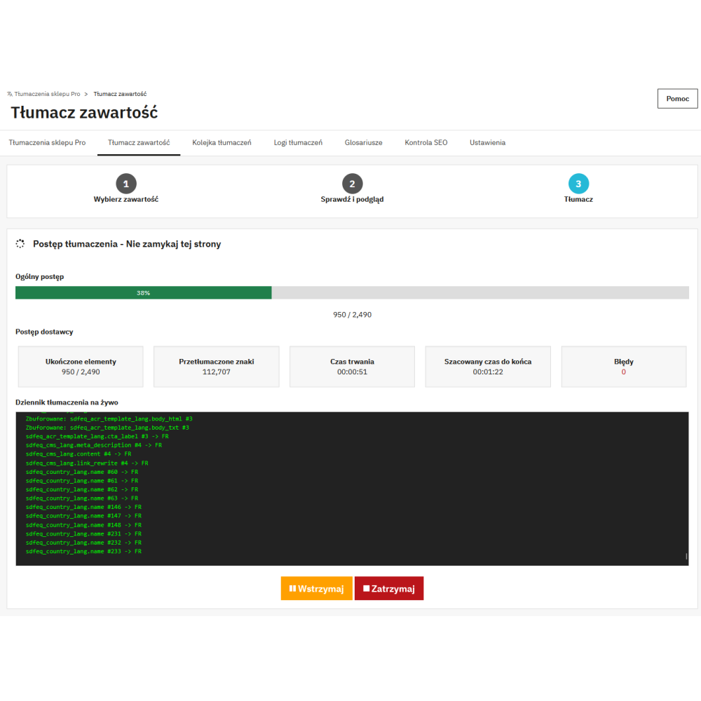 Traductions de boutique Pro module pour PrestaShop