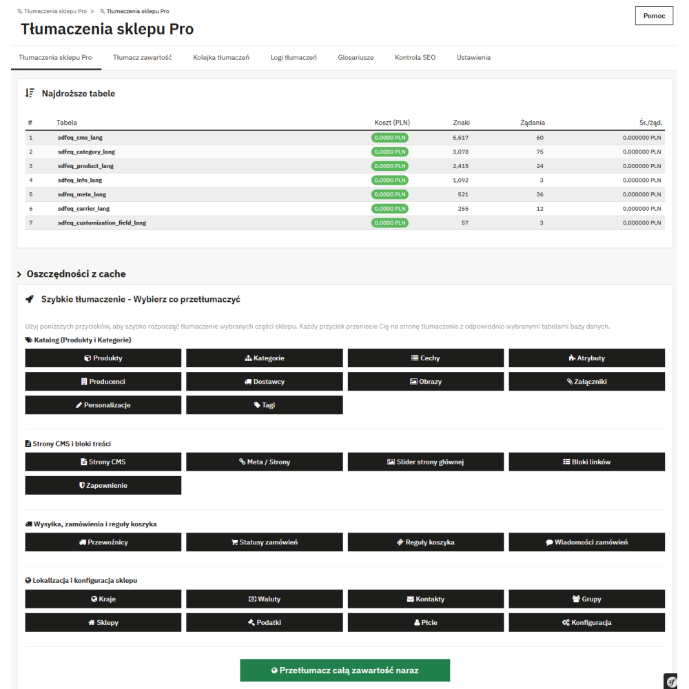 Shop-Übersetzungen Pro Modul für PrestaShop