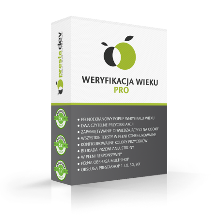 Weryfikacja wieku Pro moduł dla PrestaShop